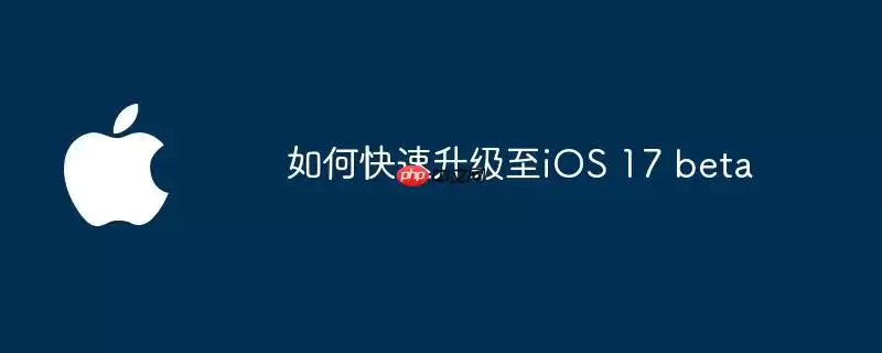 如何快速升级至iOS 17 beta系统