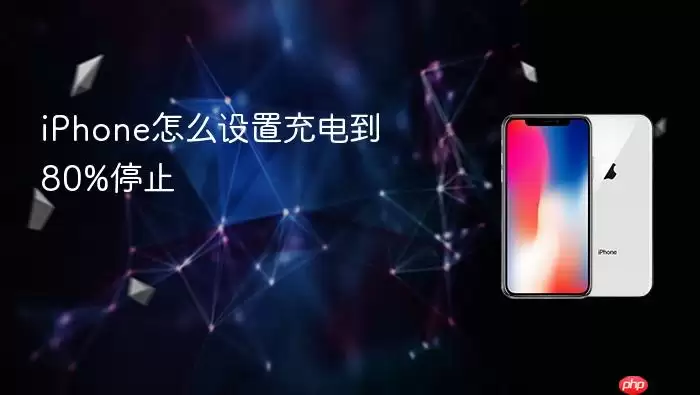 iPhone如何设置充电到80%停止
