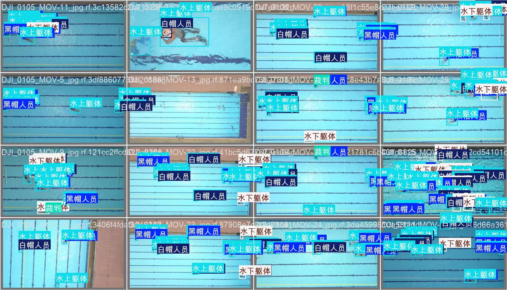 泳池赛事裁判及运动员目标检测数据集：3000张YOLO游泳赛事监测数据集 适用于智慧体育、AI辅助判罚与目标检测研究