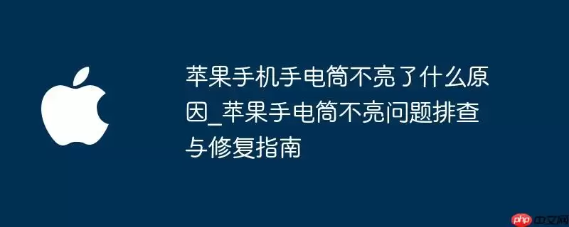 苹果手机手电筒不亮了是什么原因_苹果手电筒不亮问题排查与修复指南
