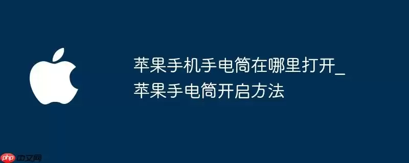 苹果手机手电筒在哪打开_苹果手电筒开启方法