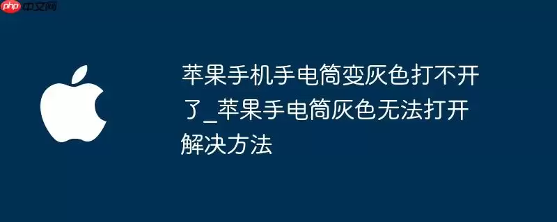 苹果手机手电筒变灰色无法打开_苹果手电筒灰色打不开解决方法