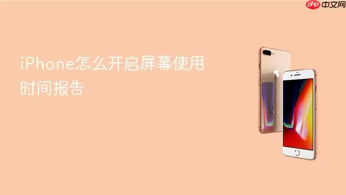iPhone如何开启屏幕使用时间报告