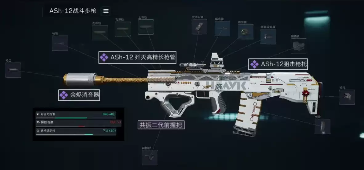 s10金枪客ash12突击步枪怎么改？最佳性价比三角洲ash12改枪码-金枪客6满改方案