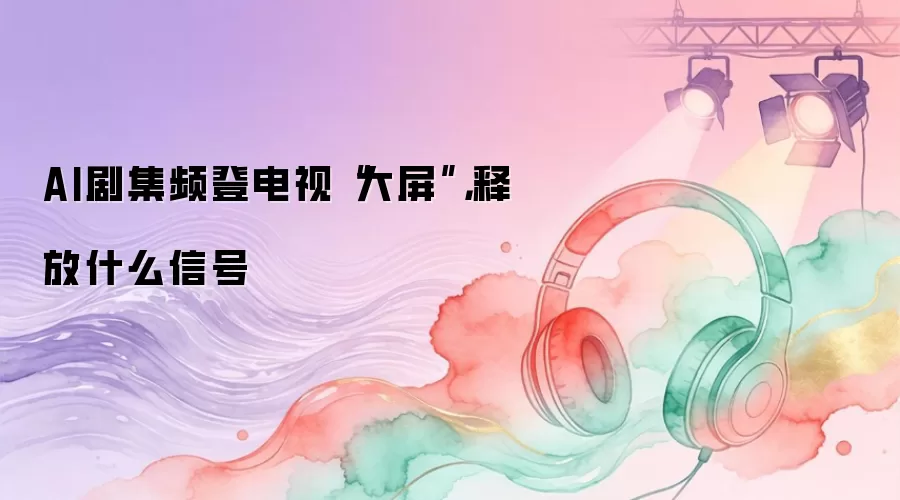 AI剧集频登电视“大屏”，释放什么信号