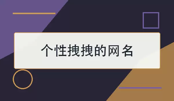 个性拽拽的网名