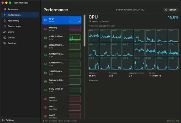 Windows任务管理器之父为macOS开发全新系统监控