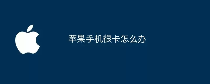 苹果手机很卡如何办