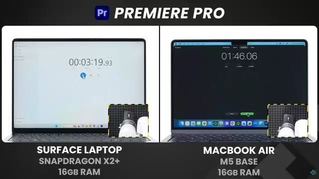 16GB版Surface Laptop 8性能被苹果MacBook Air全方位碾压