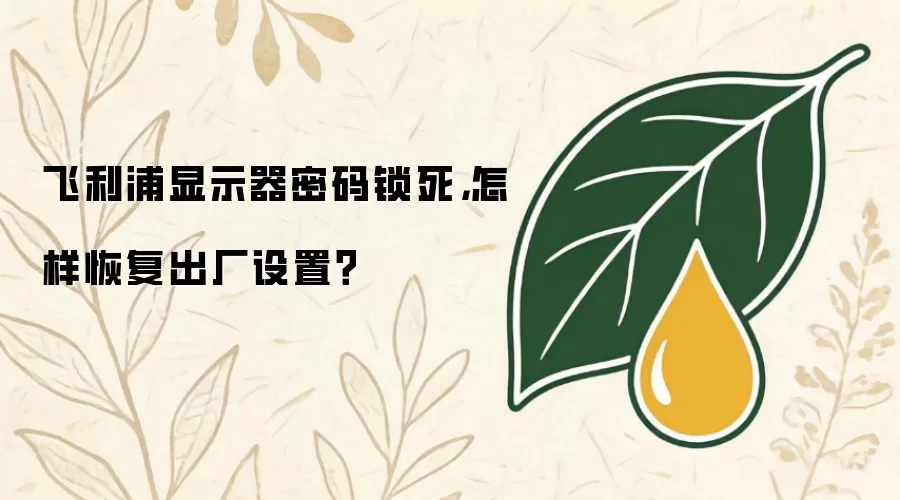 飞利浦显示器密码锁死，怎样恢复出厂设置？