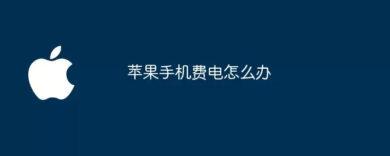 苹果手机费电如何办