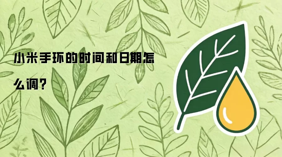 小米手环的时间和日期如何调？