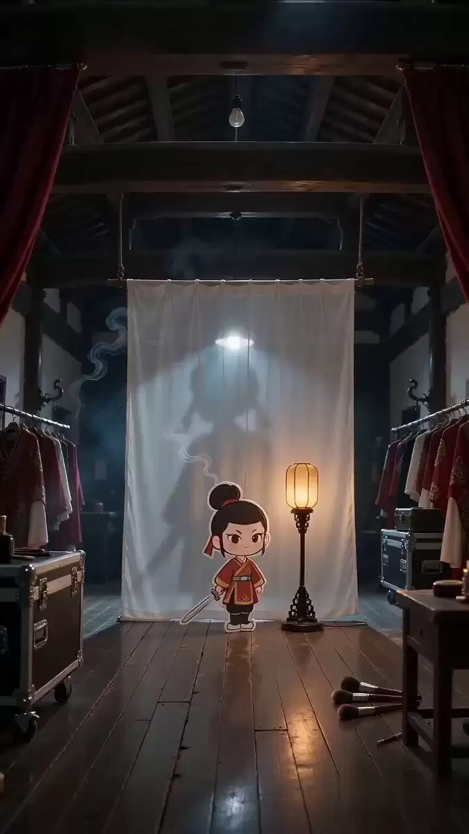 剪纸英雄皮影喜剧