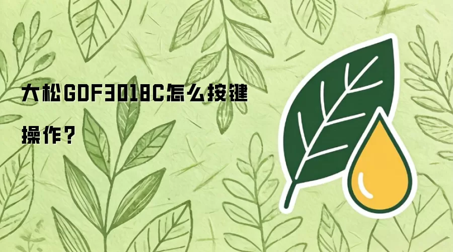 大松GDF3018C如何按键操作？