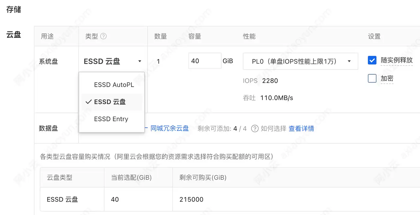 分清三款ESSD云盘：阿里云AutoPL、ESSD和Entry性能区别及适用场景指南