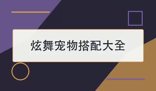 炫舞宠物搭配汇总_服装颜色与场景搭配方案