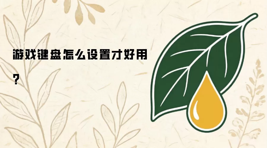 游戏键盘如何设置才好用？