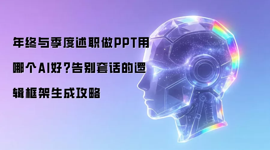 年终与季度述职做PPT用哪个AI好?告别套话的逻辑框架生成攻略