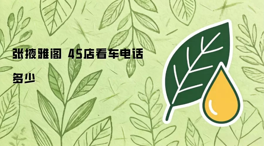 张掖雅阁 4S店看车电话多少