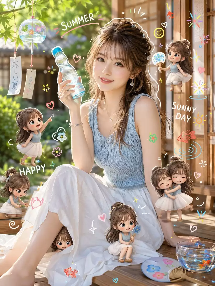夏日午后的 Q 版角色时光