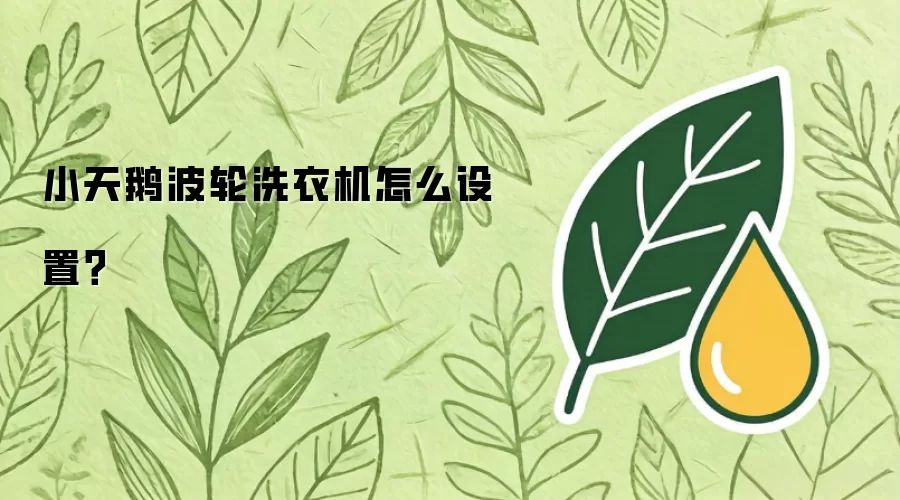 小天鹅波轮洗衣机如何设置？