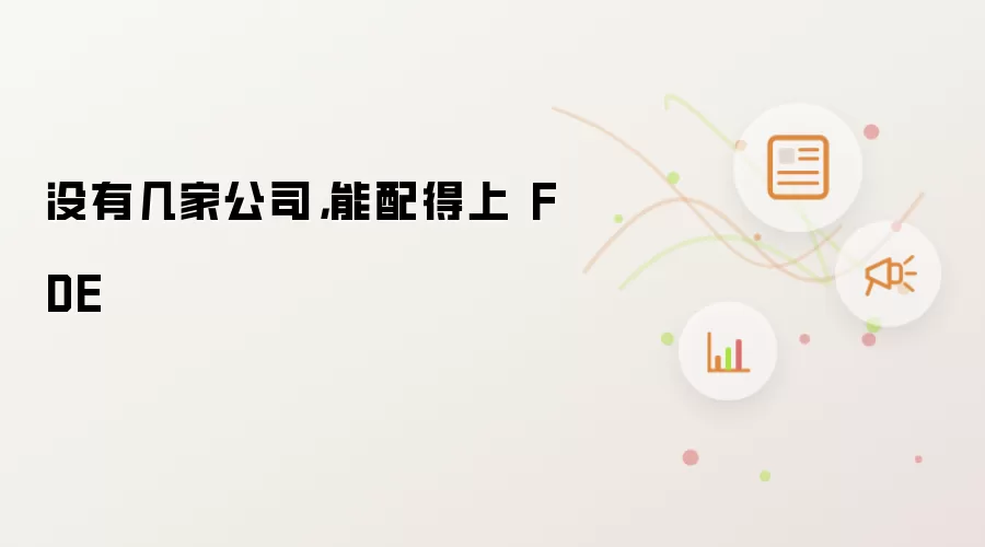 没有几家公司,能配得上 FDE