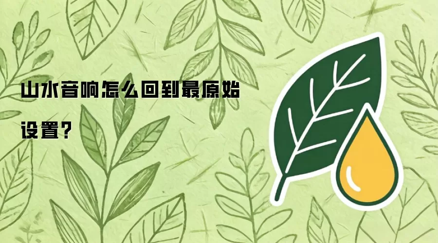 山水音响如何回到最原始设置？