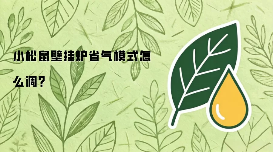 小松鼠壁挂炉省气模式如何调？