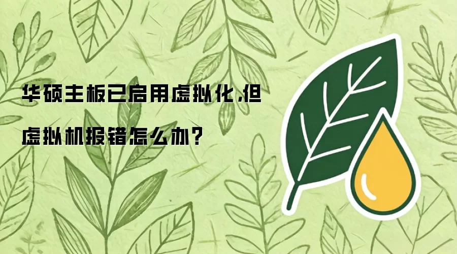 华硕主板已启用虚拟化，但虚拟机报错如何办？