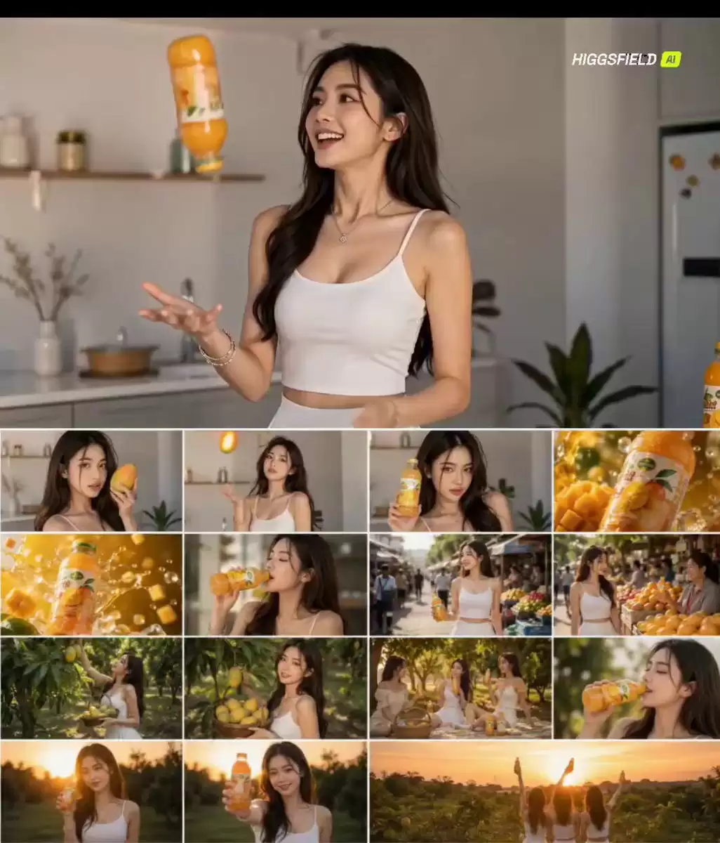 芒果汁夏季广告