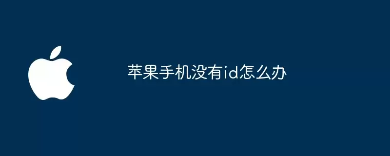 苹果手机没有id如何办