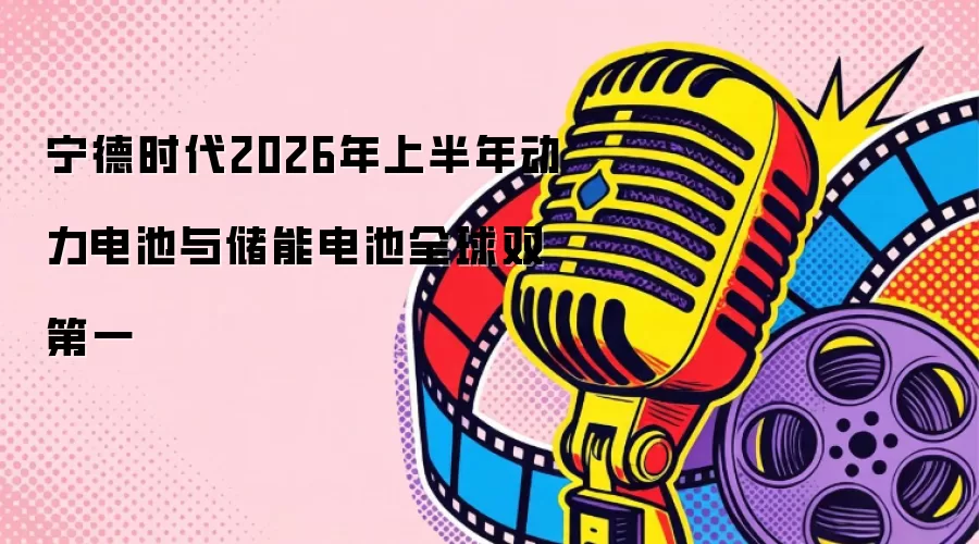 宁德时代2026年上半年动力电池与储能电池全球双第一