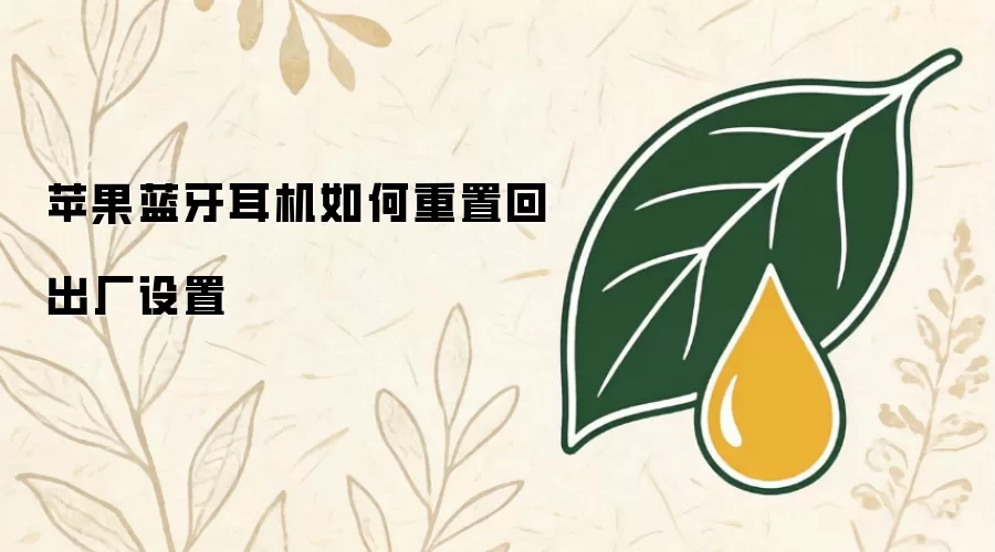 苹果蓝牙耳机如何重置回出厂设置