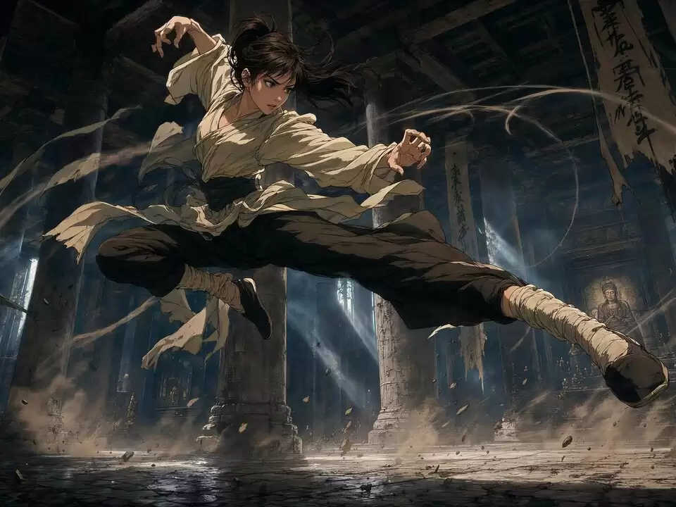 Cinematic Anime Kung Fu Performance