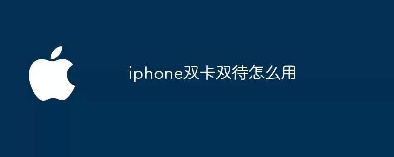 iphone双卡双待如何用