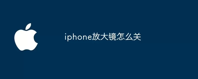 iphone放大镜如何关