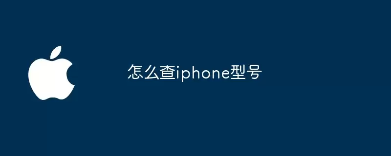 如何查iphone型号