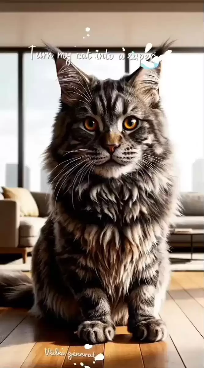 Superhero Cat Futuristic City