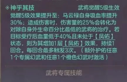 三国志幻想大陆命魂马云禄技能及阵容解析