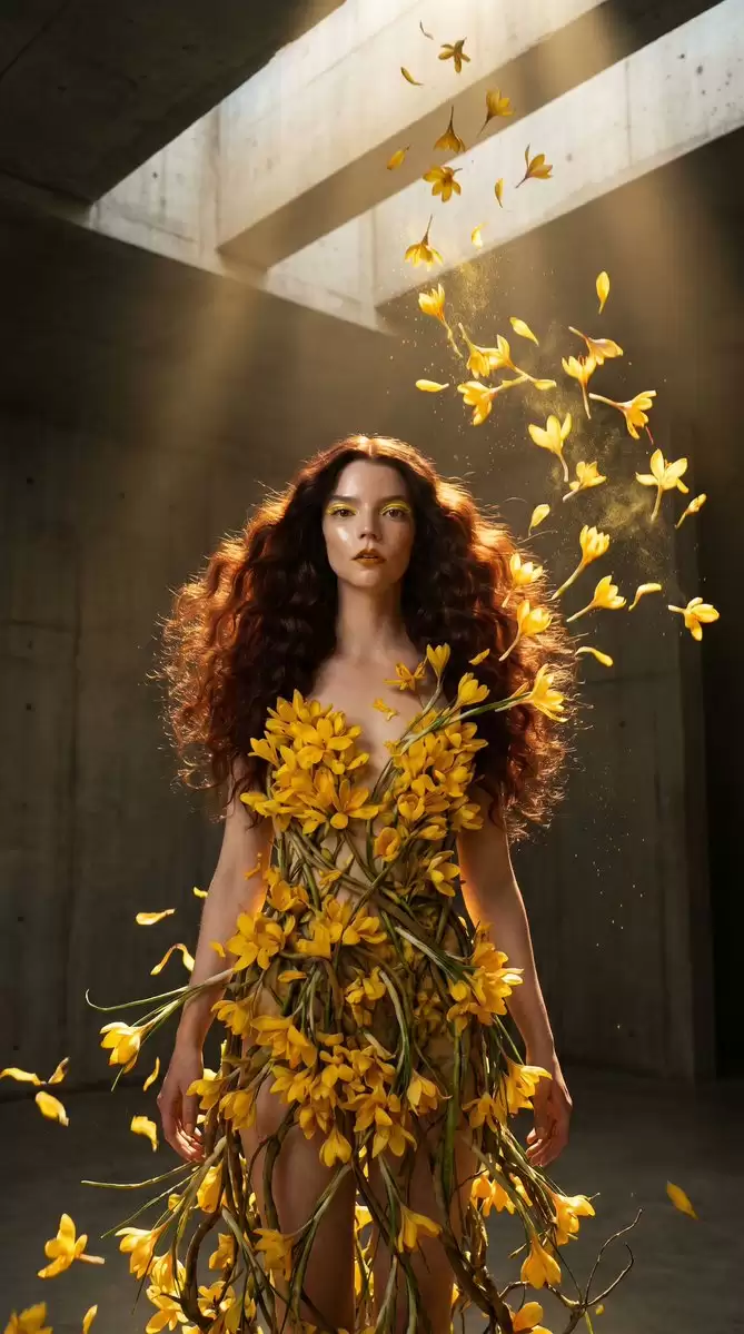 Surreal Botanical Couture Fashion Editorial