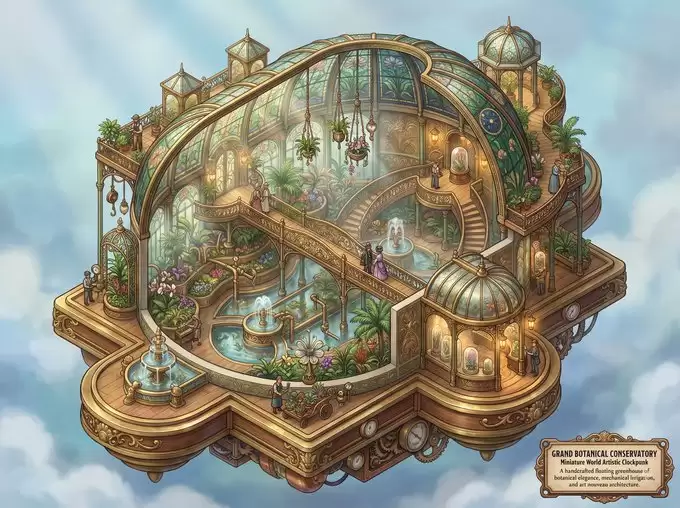 Clockpunk Miniature Greenhouse