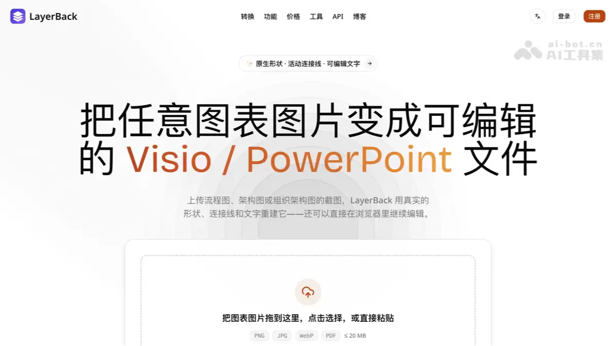 LayerBack – AI 图表图片转换工具，一键转可编辑图表