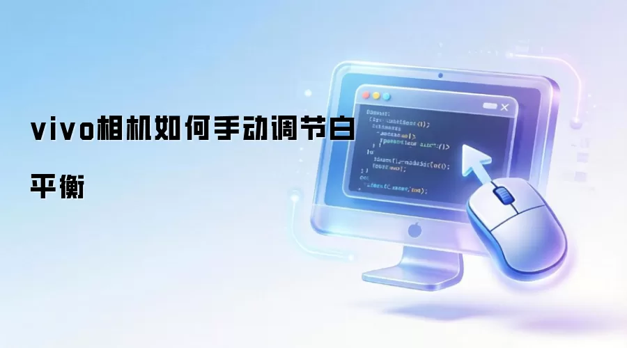 vivo相机如何手动调节白平衡