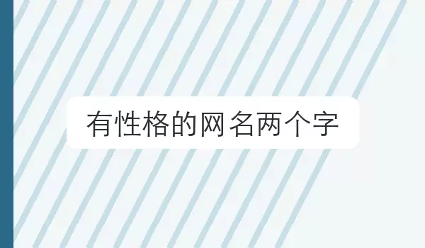 【有性格的网名两个字】有态度的称呼