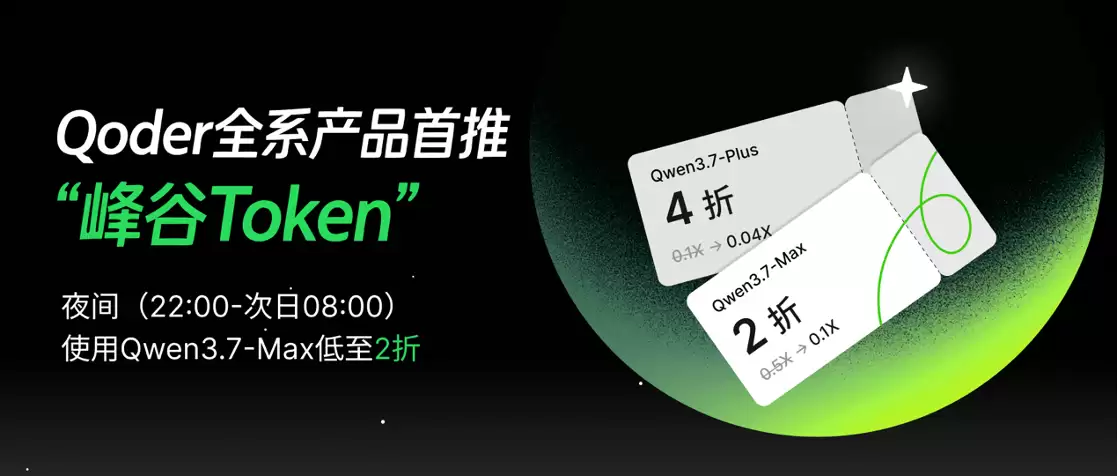 阿里QoderWork推“峰谷Token”，夜间使用Qwen3.7低至2折
