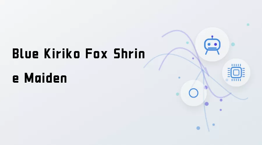 Blue Kiriko Fox Shrine Maiden