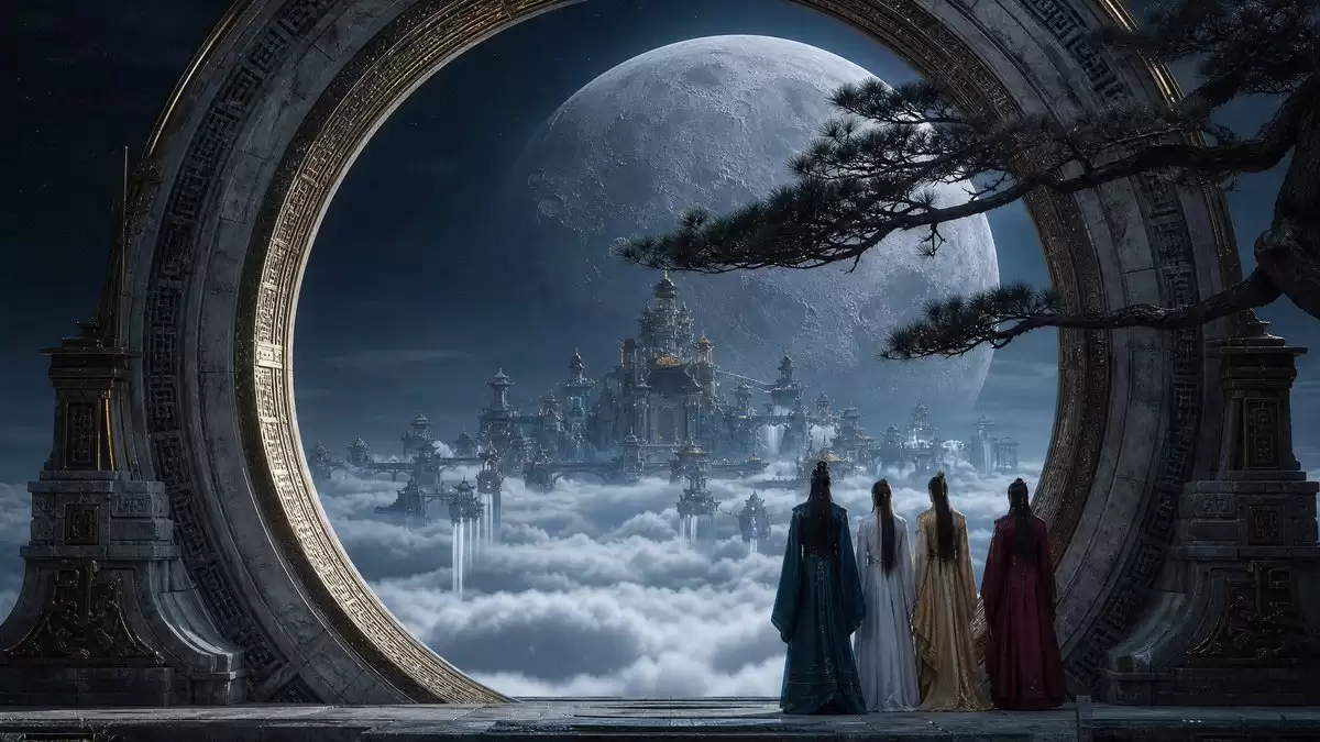 Moonlit Celestial Palace Gate