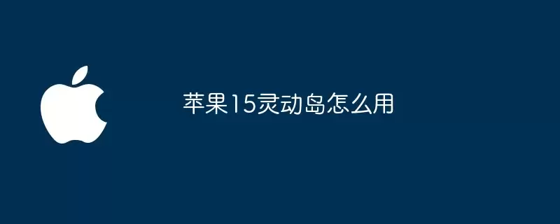 苹果15灵动岛如何用
