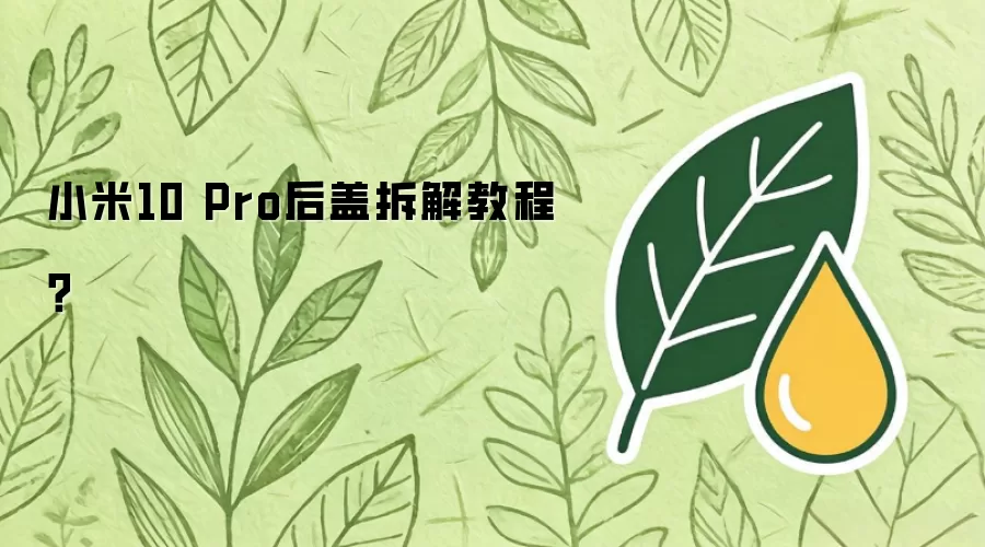 小米10 Pro后盖拆解教程?