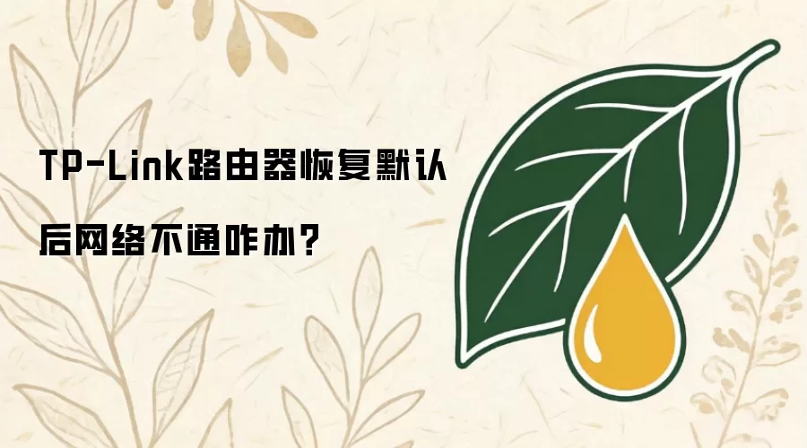 TP-Link路由器恢复默认后网络不通咋办？